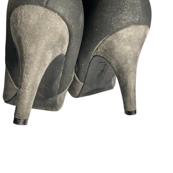 Dexflex Comfort Two Tone Gray Spiked Heel Bootie Sz 8 - Picture 7 of 12